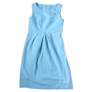 Orla Keily bow tie scoop neck textured dotted sleeveless sheath dress 6